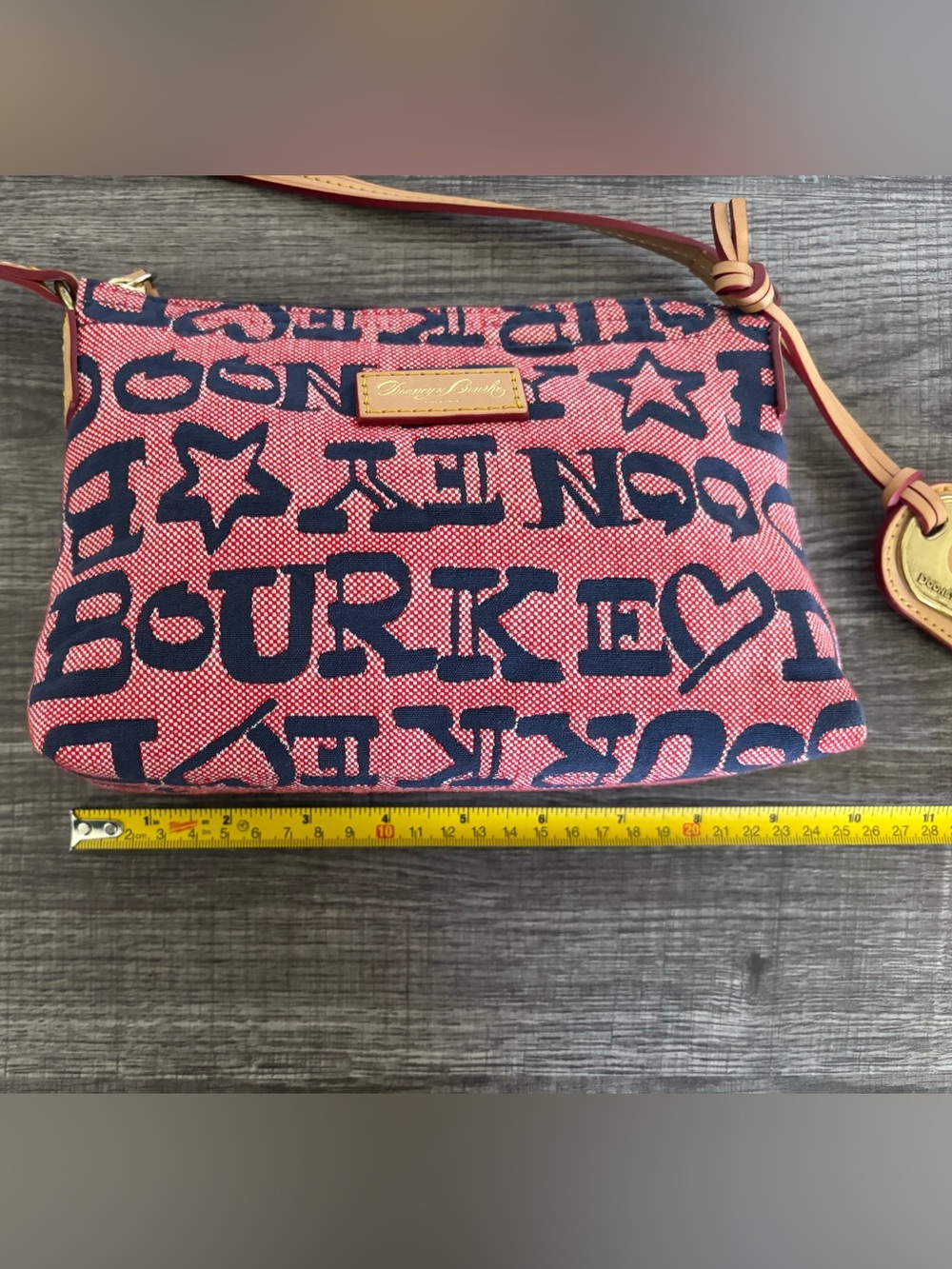 Y2K-era Dooney & Bourke Crayon Graffiti Hearts & Stars Pouchette Crossbody Bag - Picture 12 of 15
